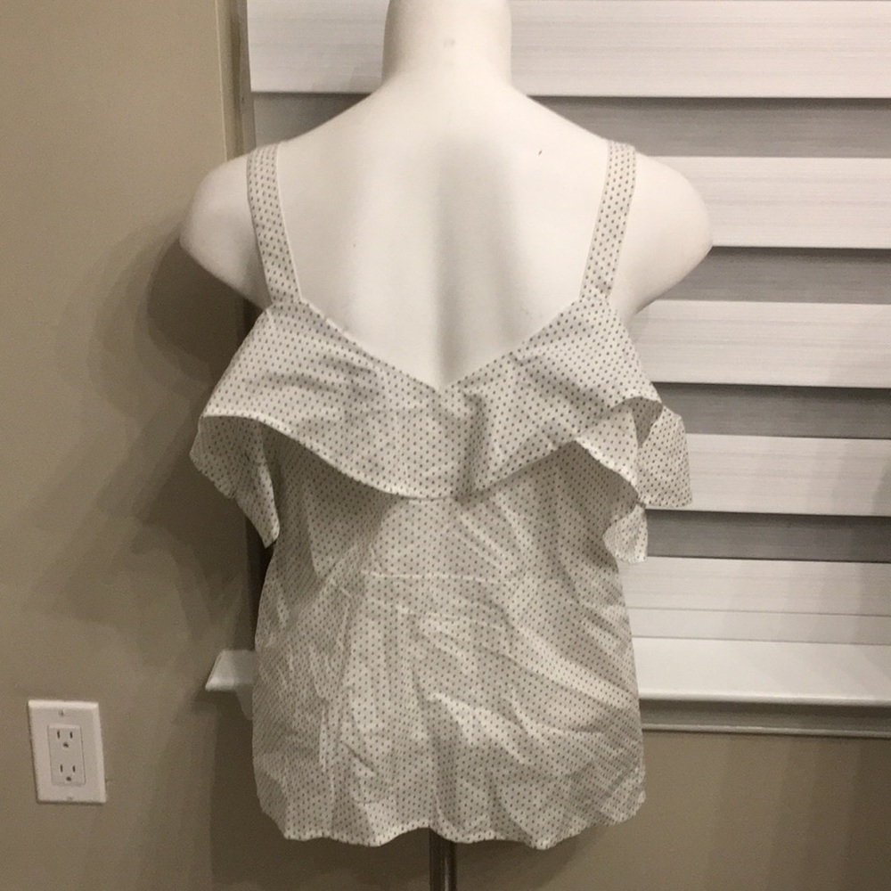 Paige blue and white button up top size small - Picture 2 of 3